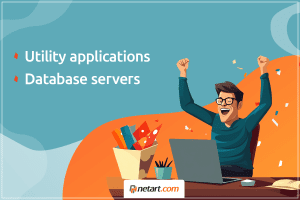 Off-the-shelf utility applications and database servers at netart.com